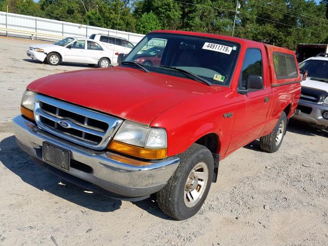 1FTYR10CXXUB86724 - 1999 FORD RANGER RED photo 2
