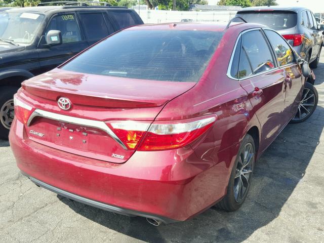 4T1BK1FK6FU563083 - 2015 TOYOTA CAMRY XSE RED photo 4