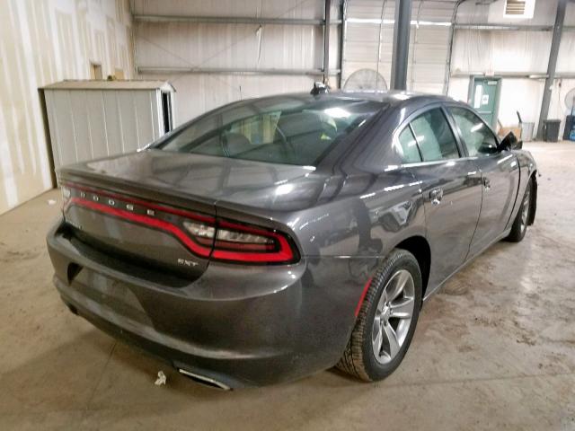 2C3CDXHG5FH744763 - 2015 DODGE CHARGER SX GRAY photo 4