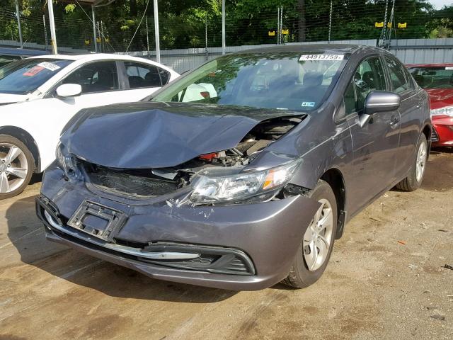 2HGFB2F5XFH552307 - 2015 HONDA CIVIC LX GRAY photo 2