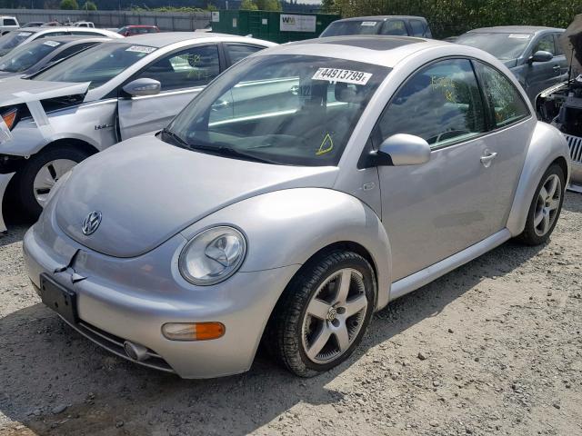 3VWED21C11M476283 - 2001 VOLKSWAGEN NEW BEETLE ვერცხლისფერი ფოტო 2