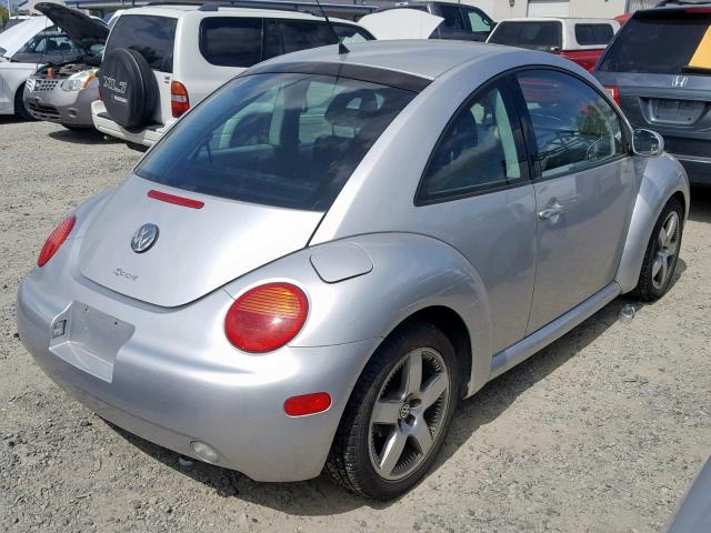 3VWED21C11M476283 - 2001 VOLKSWAGEN NEW BEETLE ვერცხლისფერი ფოტო 4