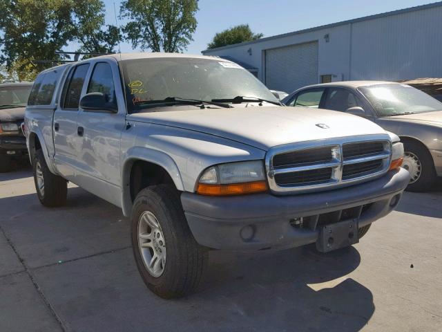 1D7HG38N84S769846 - 2004 DODGE DAKOTA QUA SILVER photo 1