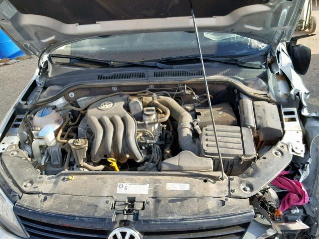 3VW2K7AJ1EM306256 - 2014 VOLKSWAGEN JETTA BASE SILVER photo 7