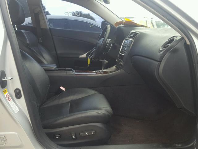 JTHBE262062004608 - 2006 LEXUS IS 350 SILVER photo 5