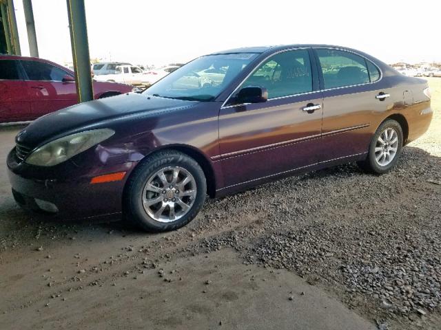 JTHBF30G825018384 - 2002 LEXUS ES 300 MAROON photo 2