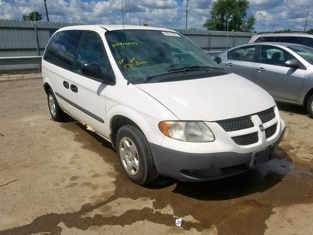 1B4GP25342B567258 - 2002 DODGE CARAVAN SE WHITE photo 1