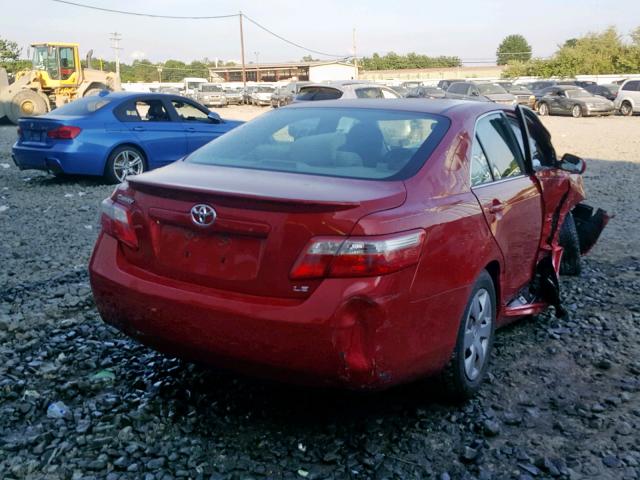 4T1BE46K49U373747 - 2009 TOYOTA CAMRY BASE RED photo 4