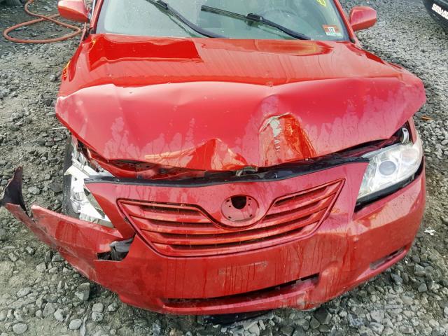 4T1BE46K49U373747 - 2009 TOYOTA CAMRY BASE RED photo 7