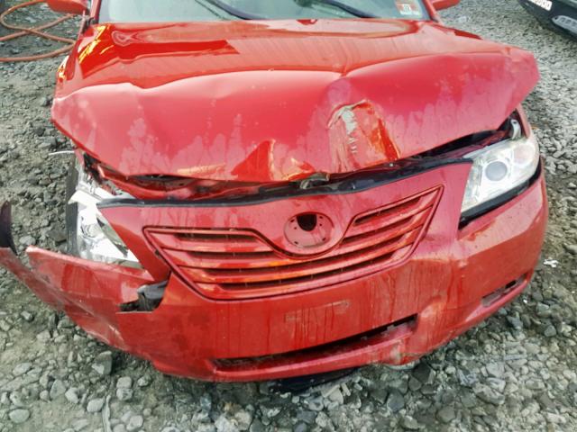 4T1BE46K49U373747 - 2009 TOYOTA CAMRY BASE RED photo 9