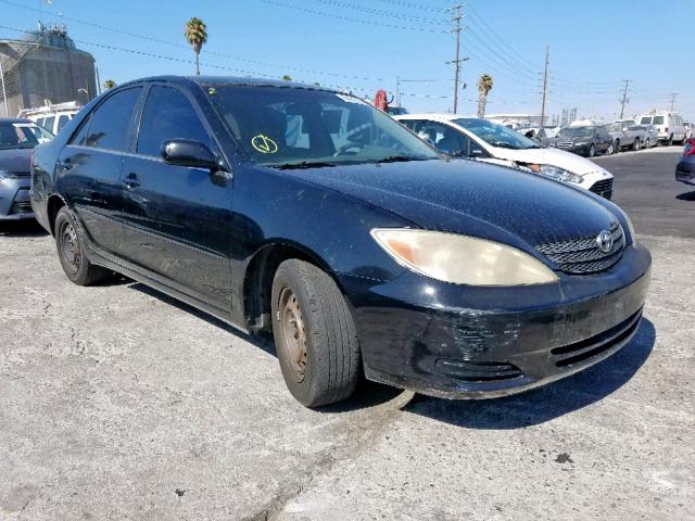 JTDBE32K120118510 - 2002 TOYOTA CAMRY LE BLACK photo 1