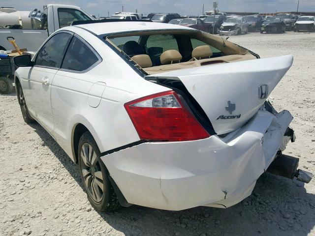 1HGCS12809A012772 - 2009 HONDA ACCORD EXL WHITE photo 3