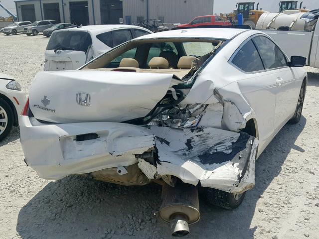 1HGCS12809A012772 - 2009 HONDA ACCORD EXL WHITE photo 4