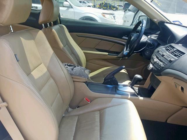 1HGCS12809A012772 - 2009 HONDA ACCORD EXL WHITE photo 5