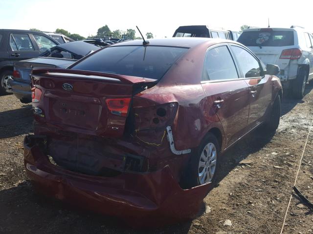 KNAFU4A20B5436680 - 2011 KIA FORTE EX RED photo 4