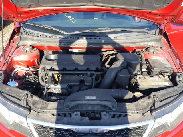 KNAFU4A20B5436680 - 2011 KIA FORTE EX RED photo 7