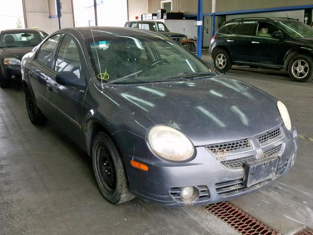 1B3ES56C94D508644 - 2004 DODGE NEON SXT GRAY photo 1