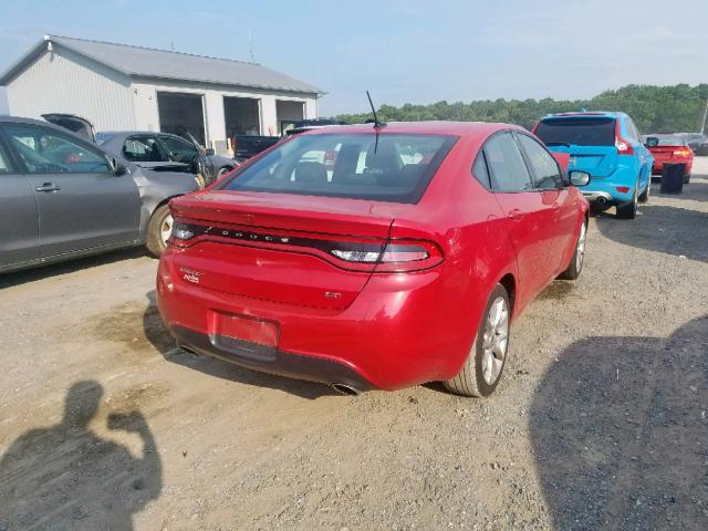 1C3CDFBA5DD301649 - 2013 DODGE DART SXT RED photo 4