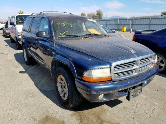 1D4HR48Z83F587359 - 2003 DODGE DURANGO SL BLUE photo 1