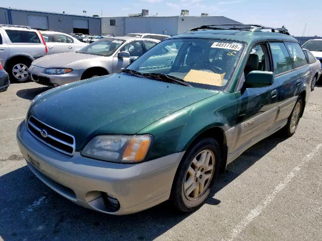 4S3BH6866Y7612798 - 2000 SUBARU LEGACY OUT GREEN photo 2