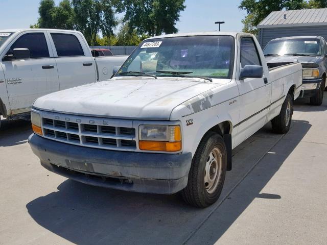 1B7HL26X9TS630571 - 1996 DODGE DAKOTA WHITE photo 2