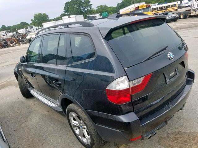 WBXPC93489WJ29643 - 2009 BMW X3 XDRIVE3 BLACK photo 3