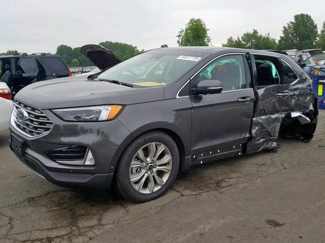 2FMPK4K92KBB53892 - 2019 FORD EDGE TITAN GRAY photo 2