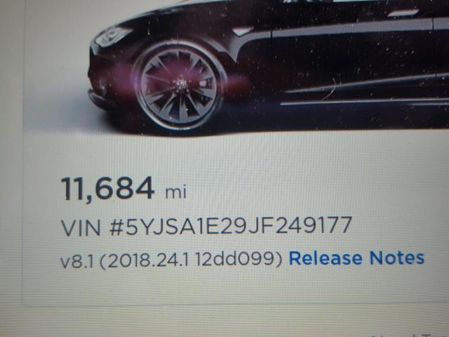 5YJSA1E29JF249177 - 2018 TESLA MODEL S BLACK photo 8