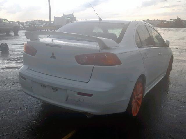 JA3AU86U58U013444 - 2008 MITSUBISHI LANCER GTS WHITE photo 4