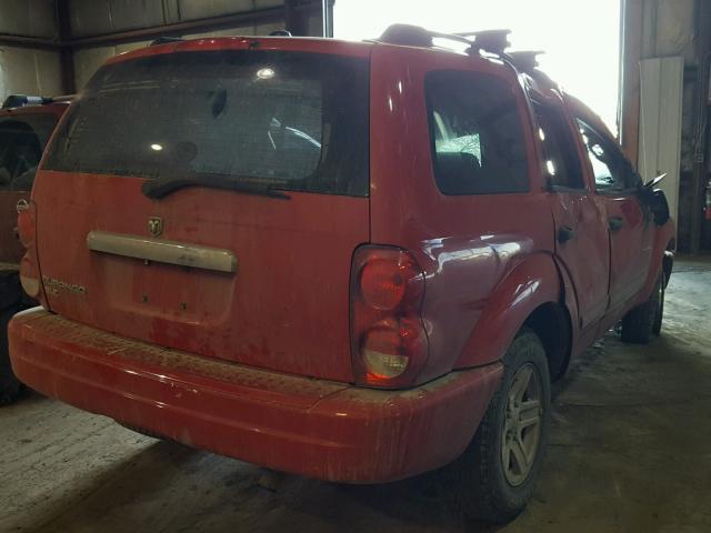 1D4HB48N85F604200 - 2005 DODGE DURANGO SL RED photo 4