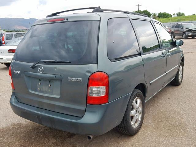 JM3LW28G1Y0142952 - 2000 MAZDA MPV WAGON GREEN photo 4