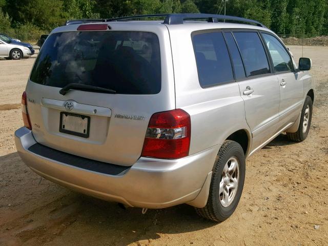 JTEHD21A350036259 - 2005 TOYOTA HIGHLANDER SILVER photo 4