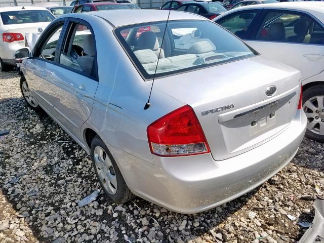 KNAFE121585556386 - 2008 KIA SPECTRA EX SILVER photo 3