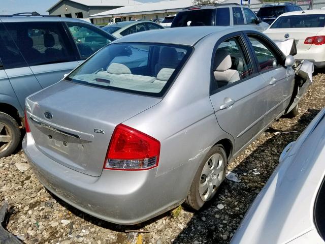 KNAFE121585556386 - 2008 KIA SPECTRA EX SILVER photo 4