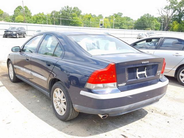 YV1RS58D932279618 - 2003 VOLVO S60 2.4T BLUE photo 3