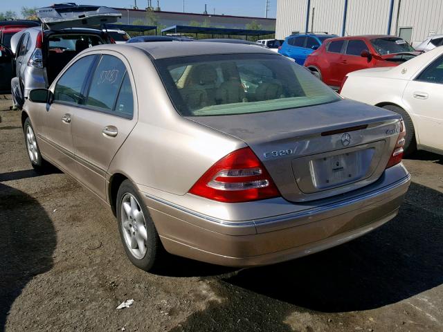 WDBRF84J33F421962 - 2003 MERCEDES-BENZ C 320 4MAT GOLD photo 3