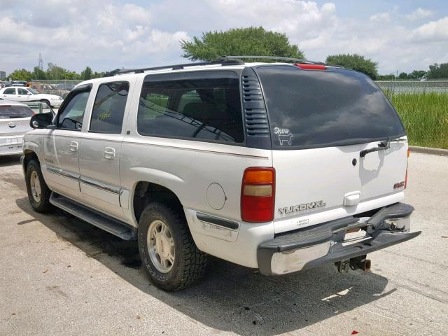 3GKFK16T91G198252 - 2001 GMC YUKON XL K WHITE photo 3