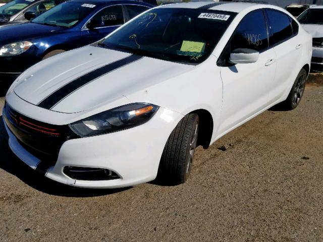 1C3CDFBB5GD540454 - 2016 DODGE DART SXT WHITE photo 2