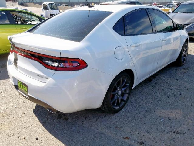 1C3CDFBB5GD540454 - 2016 DODGE DART SXT WHITE photo 4