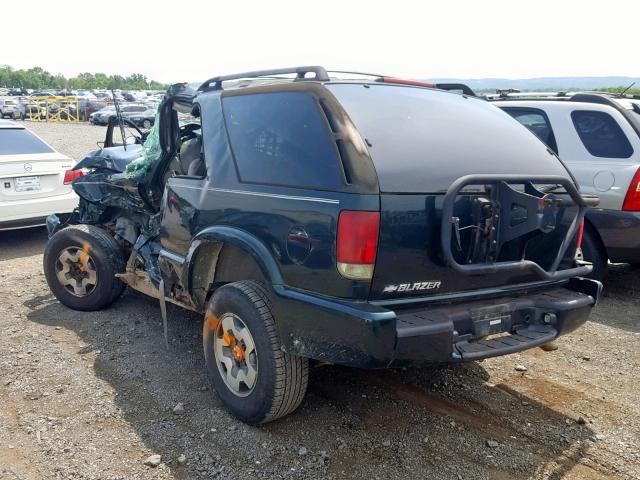 1GNCT18W52K131619 - 2002 CHEVROLET BLAZER GREEN photo 3