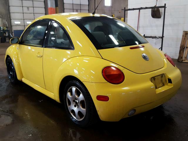 3VWCB21C02M459103 - 2002 VOLKSWAGEN NEW BEETLE YELLOW photo 3