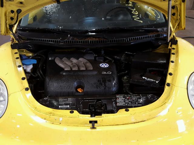 3VWCB21C02M459103 - 2002 VOLKSWAGEN NEW BEETLE YELLOW photo 7