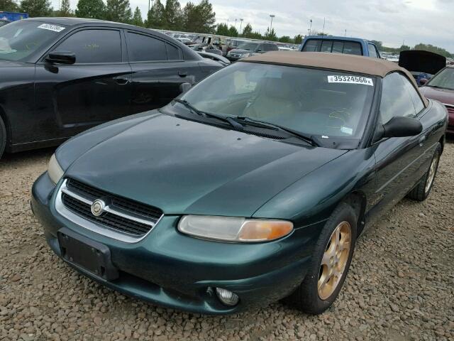 3C3EL55HXWT201509 - 1998 CHRYSLER SEBRING JX GREEN photo 2