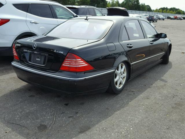 WDBNG84J04A420732 - 2004 MERCEDES-BENZ S 500 4MAT BLACK photo 4