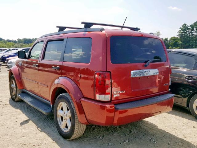 1D8GU58K47W681861 - 2007 DODGE NITRO SLT RED photo 3