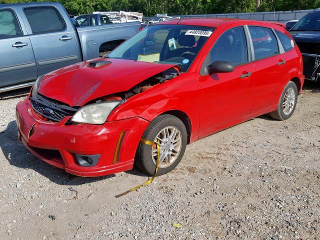1FAFP37N37W225079 - 2007 FORD FOCUS ZX5 RED photo 2