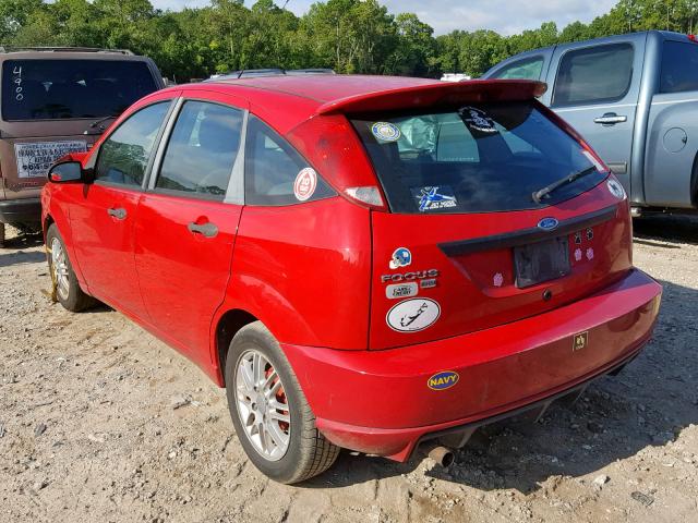 1FAFP37N37W225079 - 2007 FORD FOCUS ZX5 RED photo 3