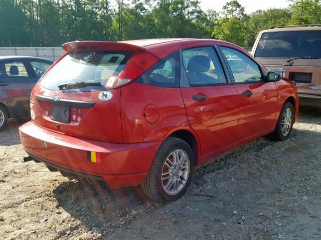 1FAFP37N37W225079 - 2007 FORD FOCUS ZX5 RED photo 4