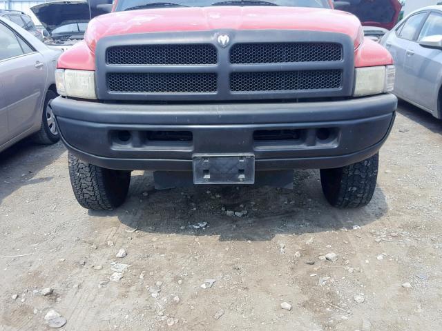 3B7KF22Z0WG106872 - 1998 DODGE RAM 2500 RED photo 9