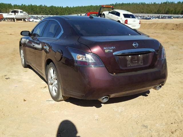 1N4AA5AP8EC497191 - 2014 NISSAN MAXIMA S RED photo 3